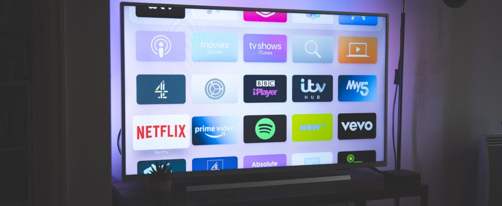 TV showing applications home screen