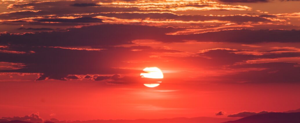 Red-toned sunset