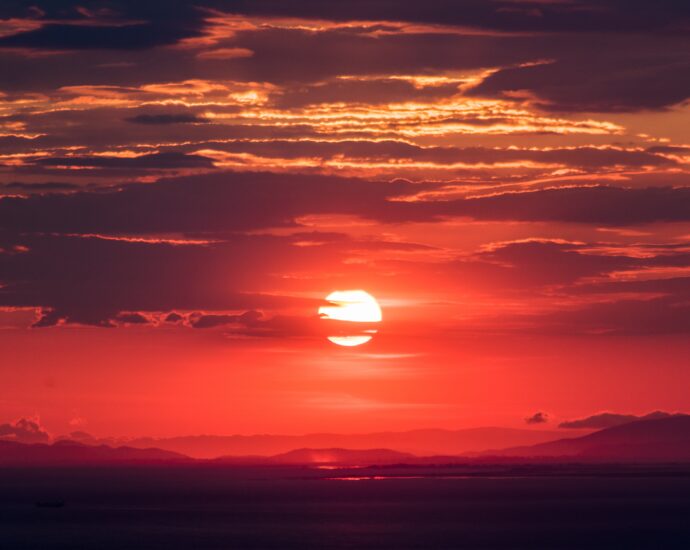 Red-toned sunset