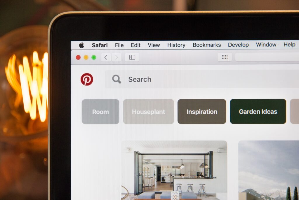 Pinterest home screen