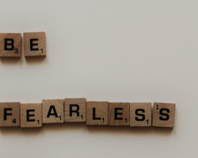 Scrabble letters on a white background that say "Be Fearless Be You