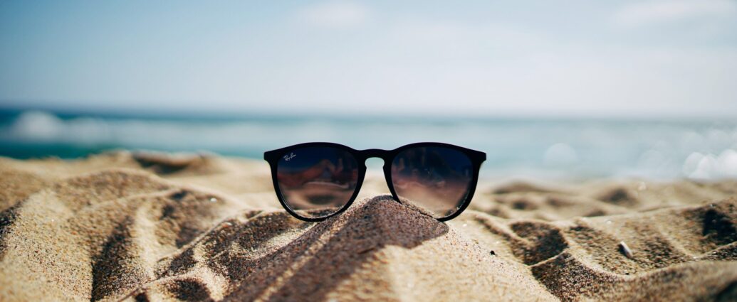sunglasses in sunny summer weather