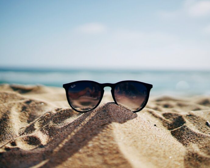 sunglasses in sunny summer weather