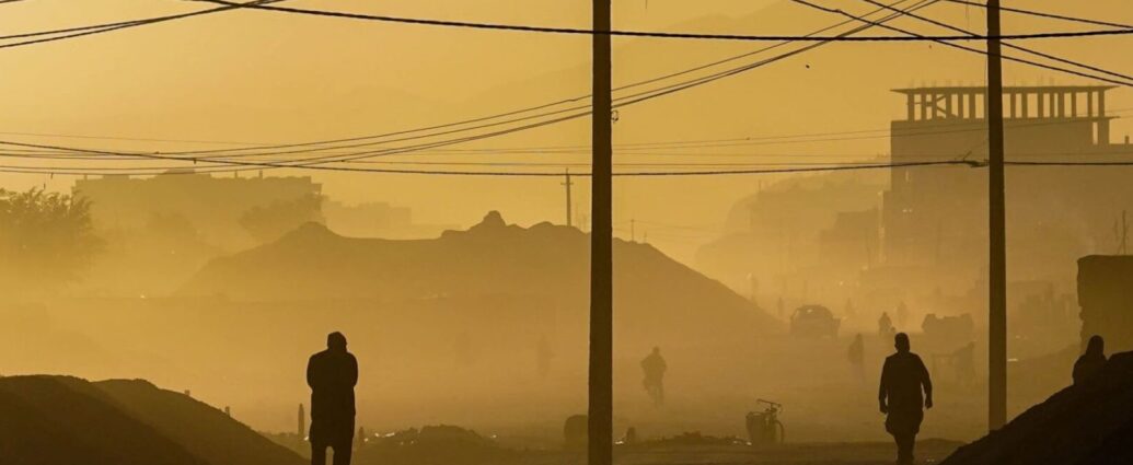 Wide shot image of landscape in Kabul, Afghanistan.