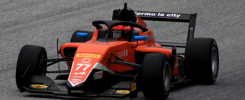 Dilano Van 'T Hoff's Orange 77 MP Motorsport FRECA car competing at Spielberg, Austria.