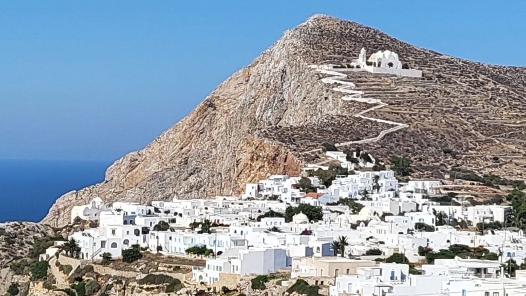 Chora and Church of Pargia in Folegandros.