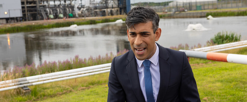 Prime Minister Rishi Sunak visits an Aberdeen gas plant