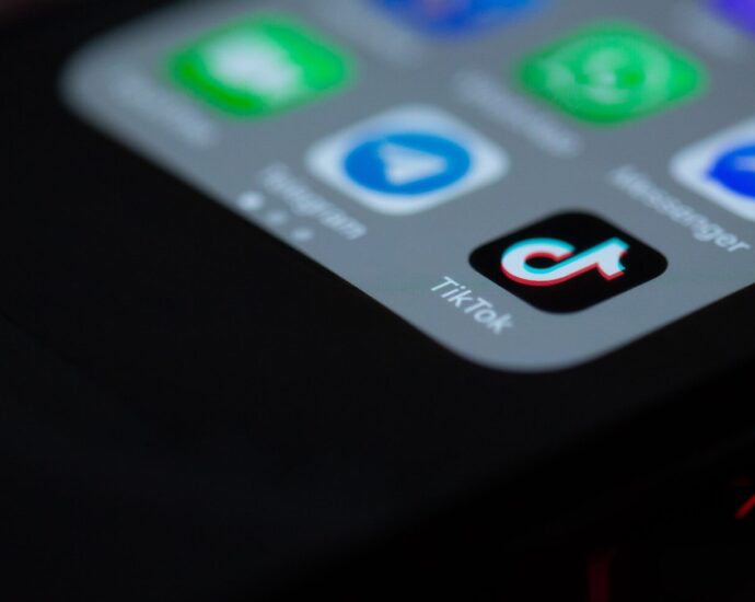 Image displays TikTok app on iPhone home screen.