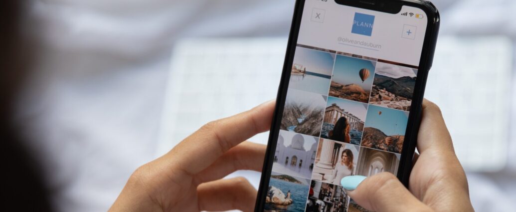 Image shows a person scrolling their instagram feed