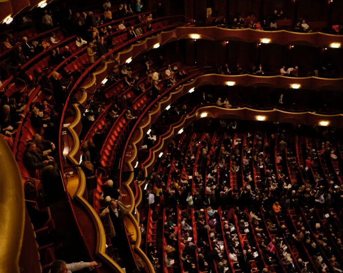 bird's eye view of full opera hall. 'Coventry Carol/What Child is This'