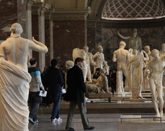Interior of the Louvre, Paris.