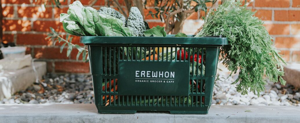 erewhon market shopping basket full of groceries