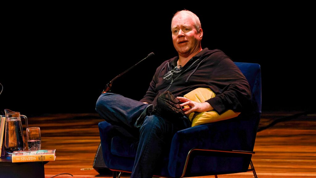 Bret Easton Elis, author of American Psycho, speaking at Queen Elizabeth Hall on Thursday 2nd February 2023.