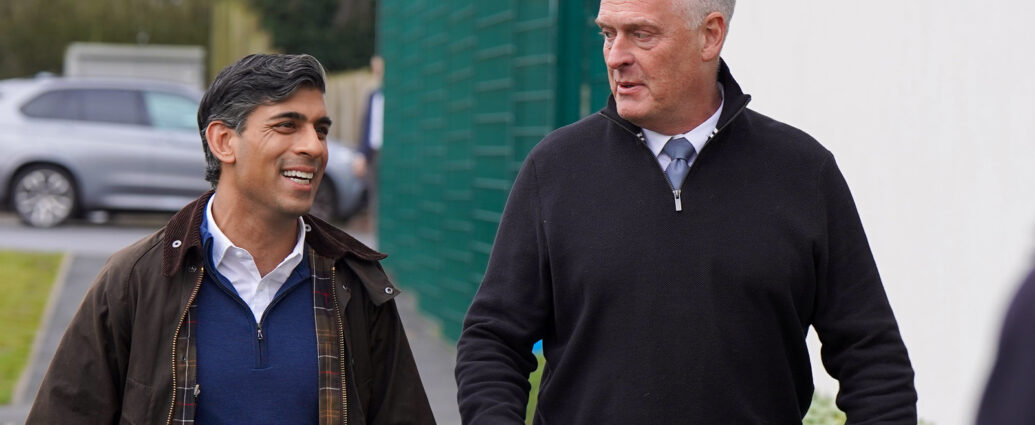Image of MP Lee Anderson (R) and Prime Minister Rishi Sunk (L)