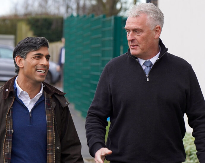 Image of MP Lee Anderson (R) and Prime Minister Rishi Sunk (L)
