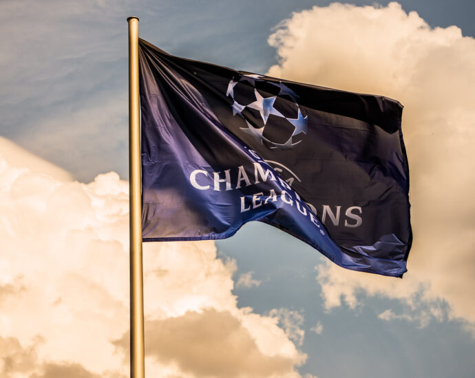 UEFA Champions League flag.