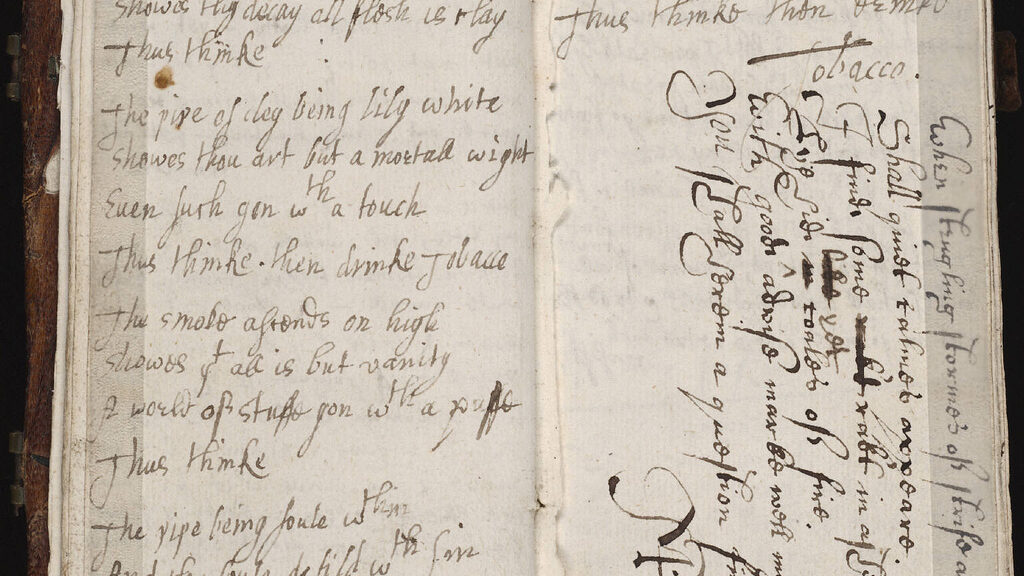 Mid-17th century commonplace book annotations.