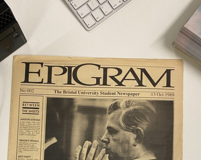 Print copy of Epigram, University of Bristol's student newspaper.