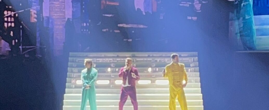 a photo of take that performing during the this life tour Photo credit:Chloe Reynolds