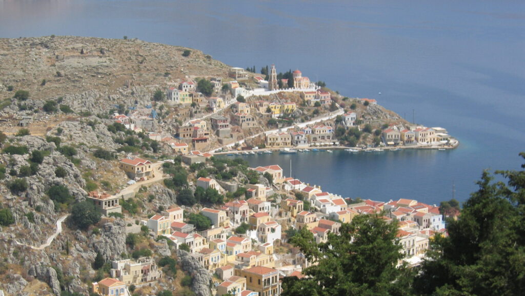 Greek island of Symi where Dr Michael Mosley passed away