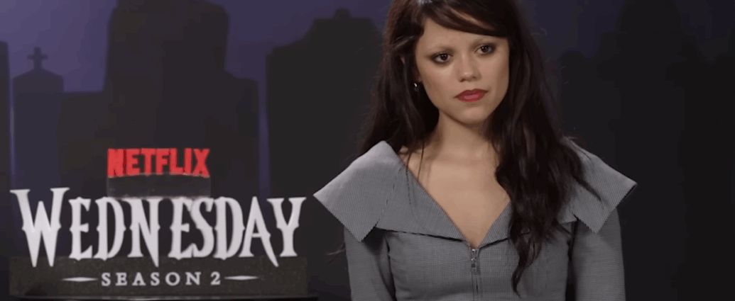 Jenna Ortega promoting Season 2 of Wednesday on Netflix